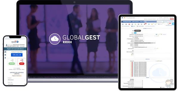 Pantallas de software a medida Globalgest RRHH